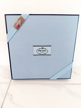 PRADA Gift Box New 10x10x1.5 in blue
